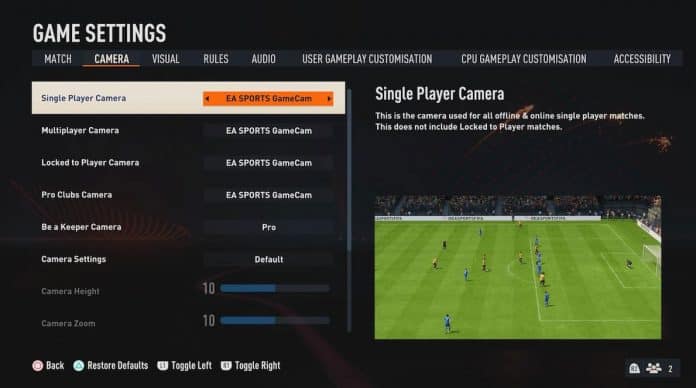 Best FIFA 23 Camera Gameplay Settings Expert Recommended