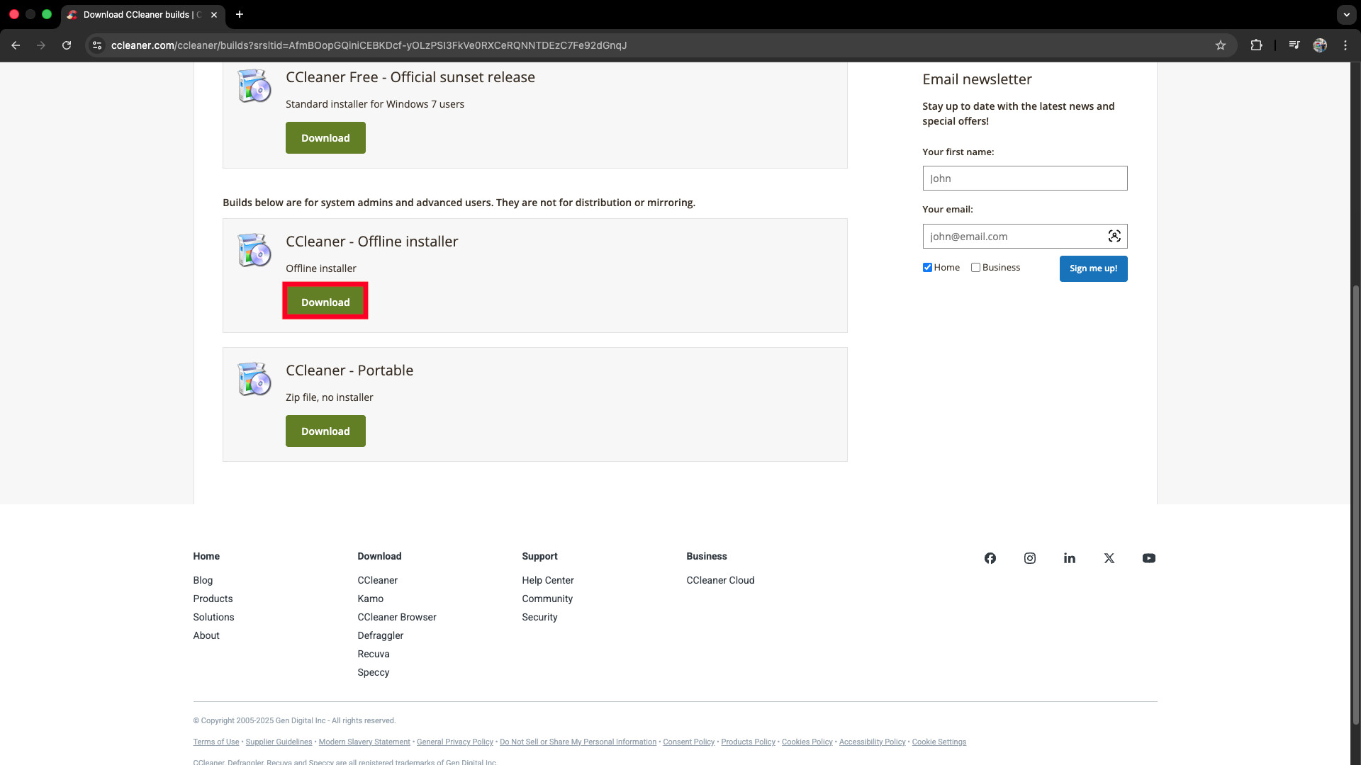 ccleaner offline installer 64 bit