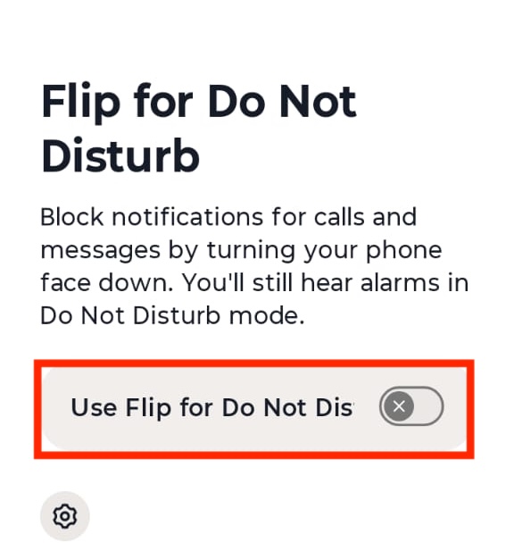 Flip for Do Not Disturb