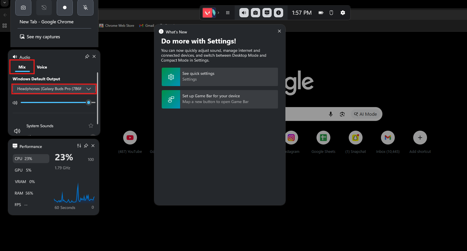 Windows Default Output