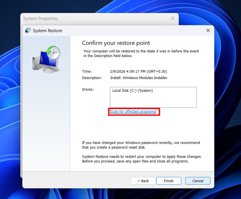 Scan for Affected Programs