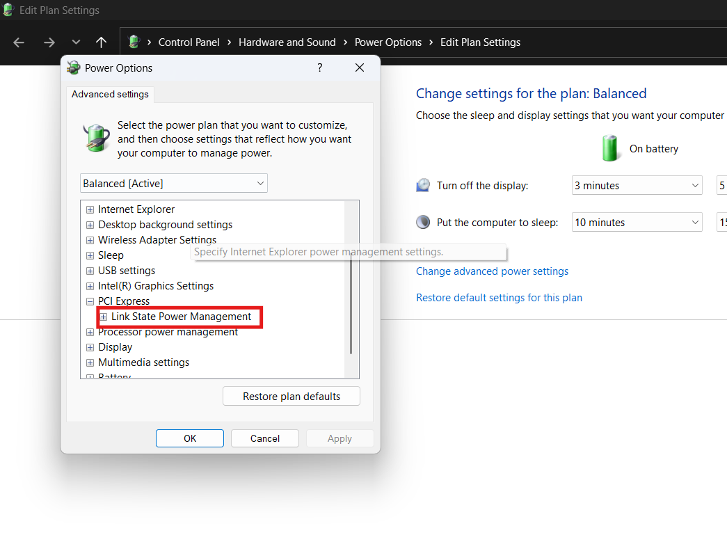 Link State Power Management