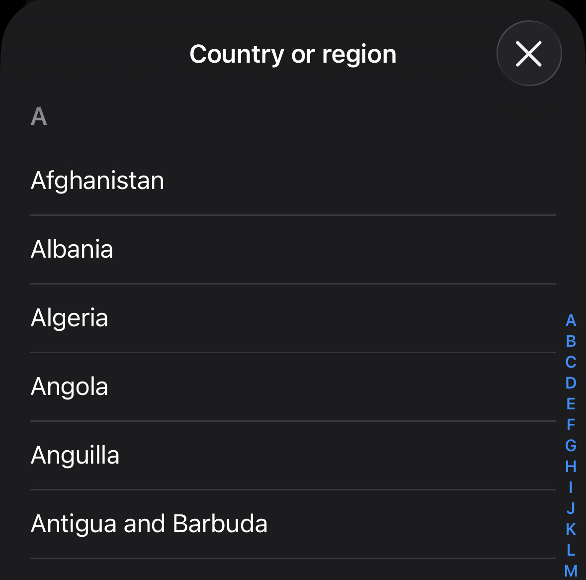 List Of Countries