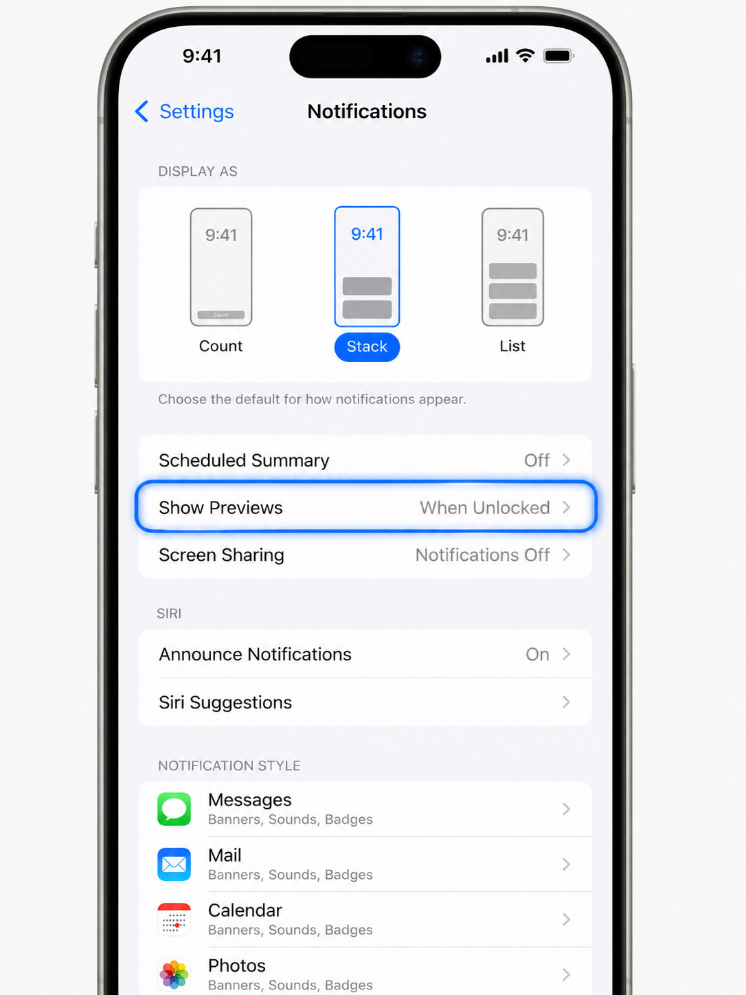 How to Hide Notification Previews