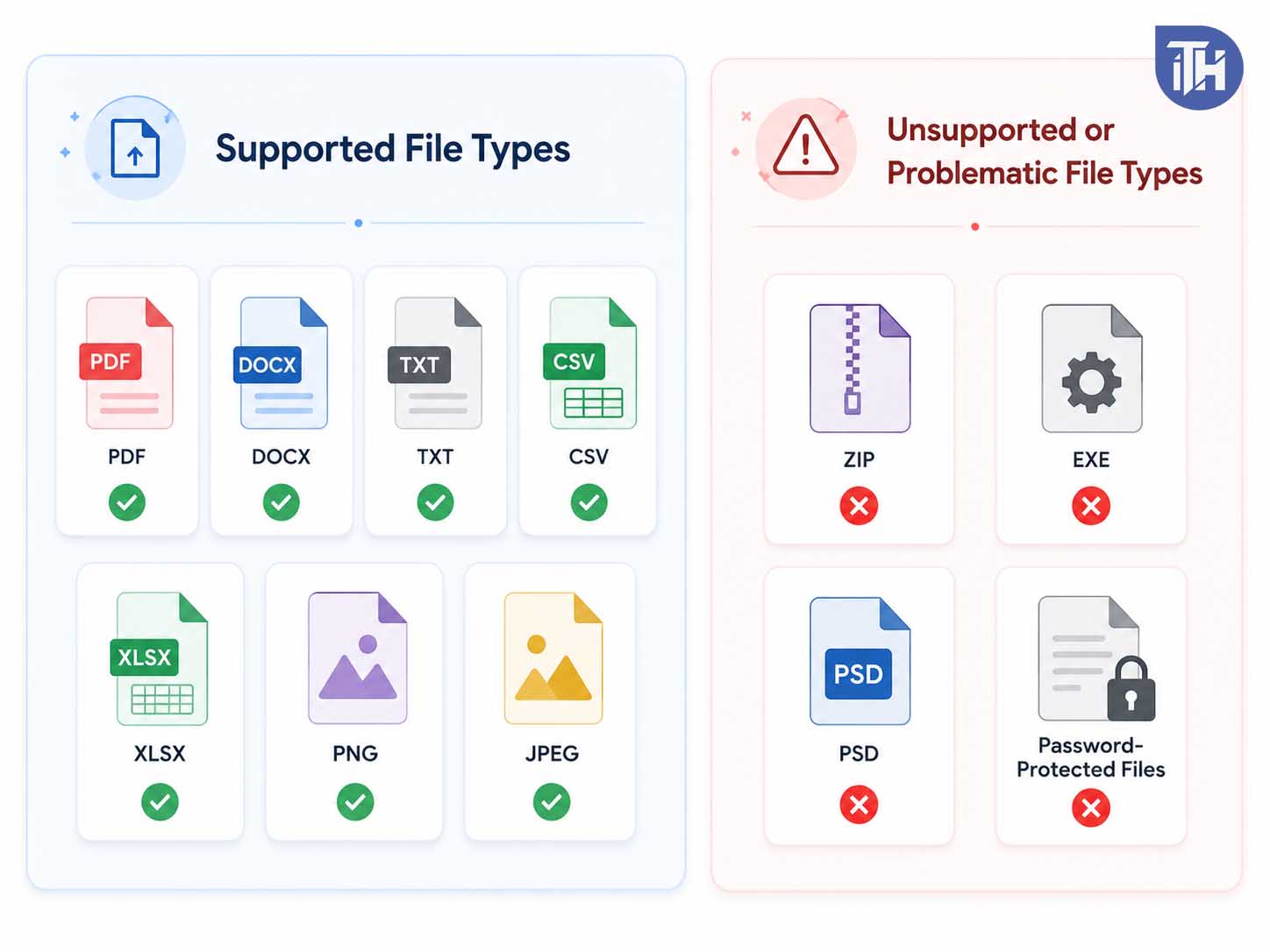 Supported vs Unsupported File Types