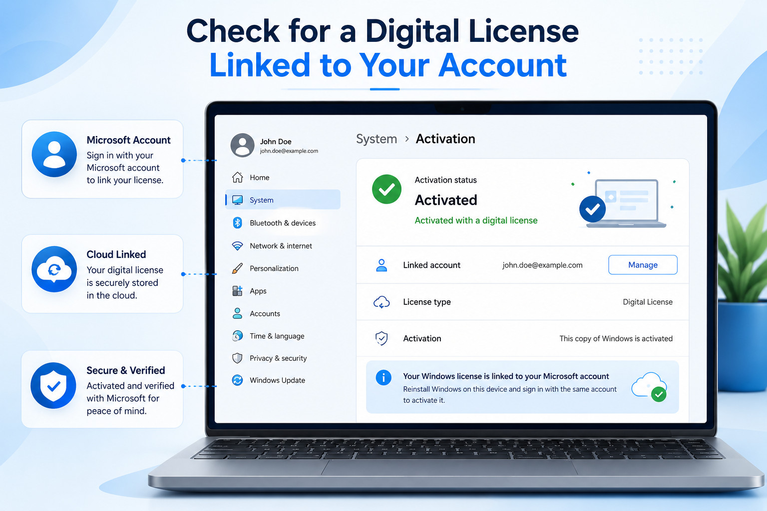 Check for a Digital License Linked to Your Account