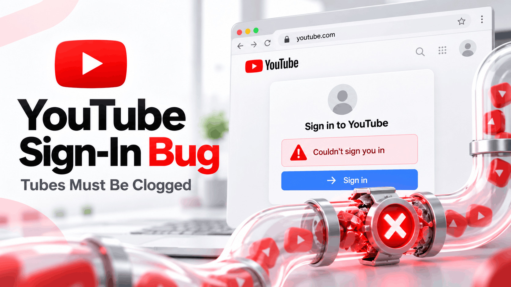 YouTube Sign-In Not Working? Fix “Our Tubes Must Be Clogged” YouTube Sign-In Not Working? Fix “Our Tubes Must Be Clogged”