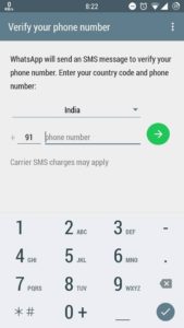 Verify your mobile number via OTP