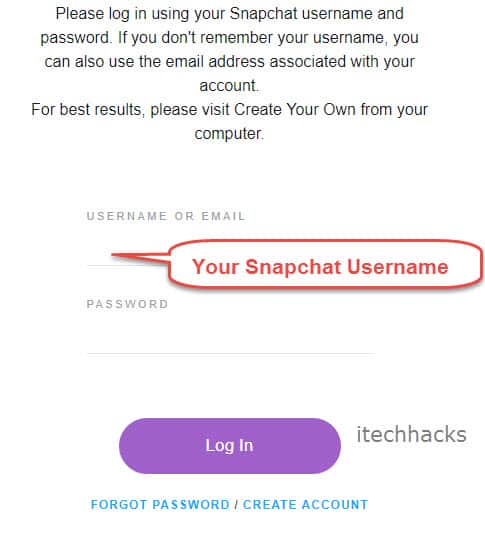 safari snapchat login