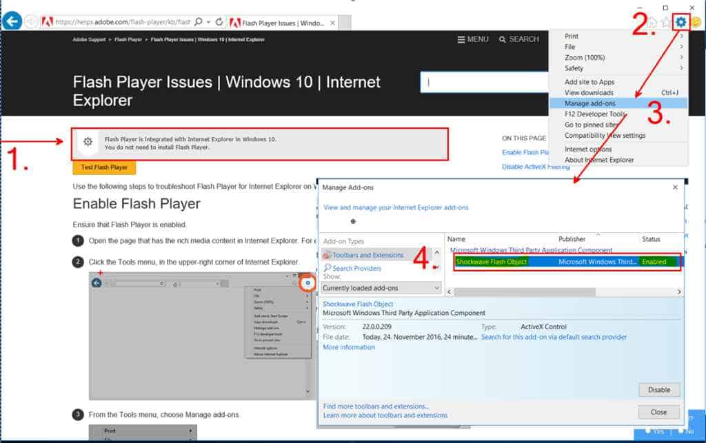 adobe flash player update for internet explorer 8