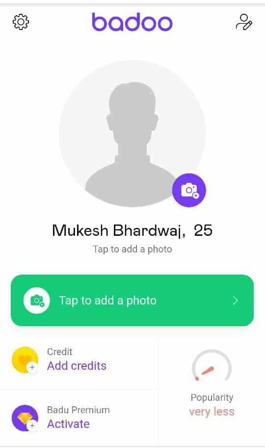 How do i delete badoo profile signed with app