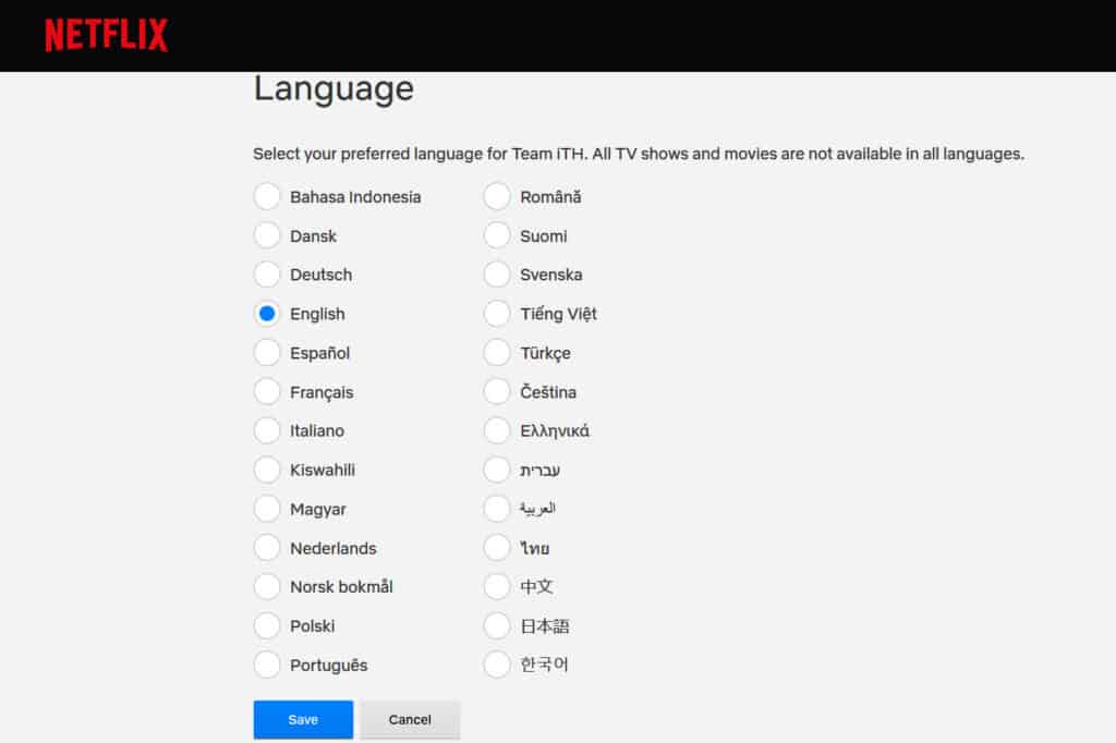 How to Change Language on Netflix Website or App