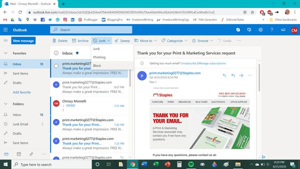 how-to-block-or-unblock-emails-on-outlook