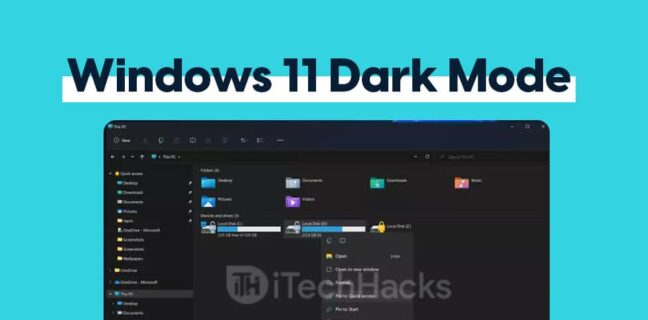 Windows 11 Dark Mode Archives - iTech Hacks