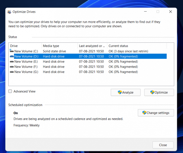 How to Defragment or Optimize Hard Drive In Windows 11 PC