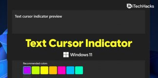 Turn On or Off Text Cursor Indicator in Windows 11