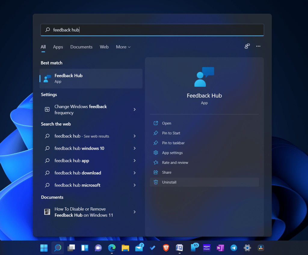 How To Remove/Disable Windows 11 Feedback Hub Notifications