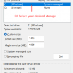 Change the virtual size using System properties (9)