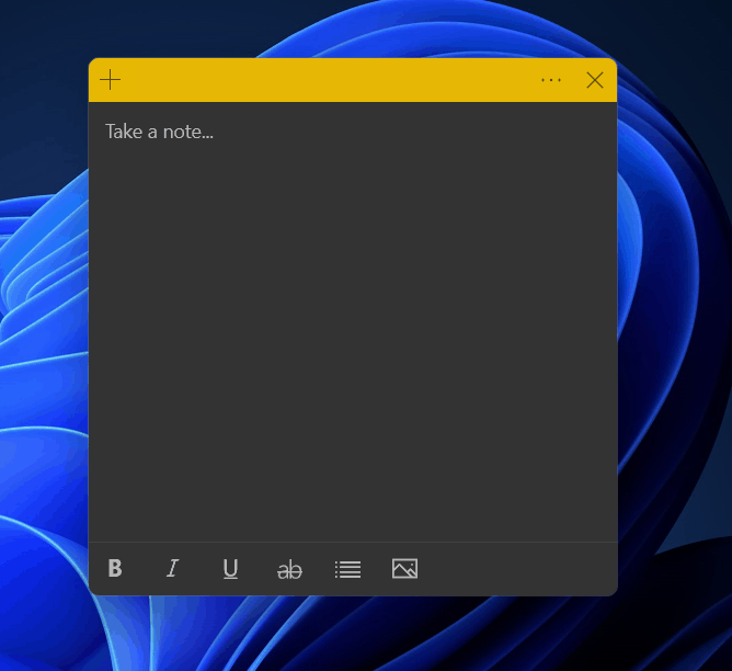 widget sticky note cho Windows 10