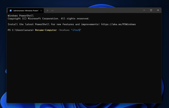 Powershell Change Computer Name How to Change PC Name in Windows 11 Quickly
