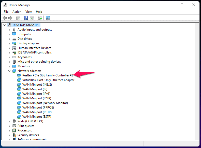 Update Network Drivers in Windows 11