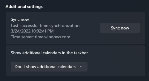 Sync date and time