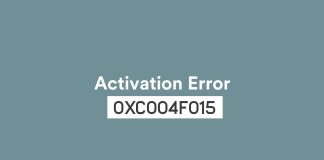 How To Fix Windows Activation Error 0xC004f015