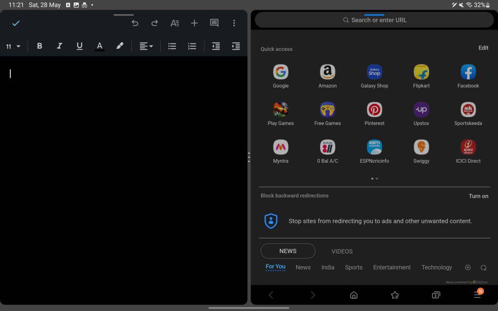 How to Use Split Screen on Samsung Galaxy S8 Tab (Dex Mode)