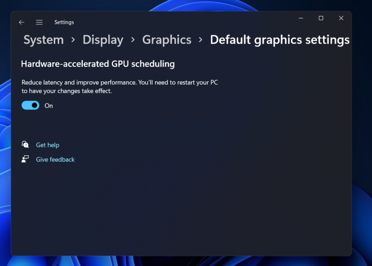 How to Enable HardwareAccelerated GPU Scheduling on Windows 11