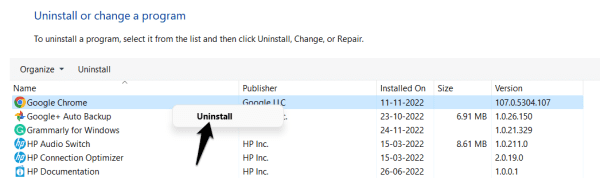 ERROR CODE STATUS ACCESS VIOLATION GOOGLE CHROME visual data 7