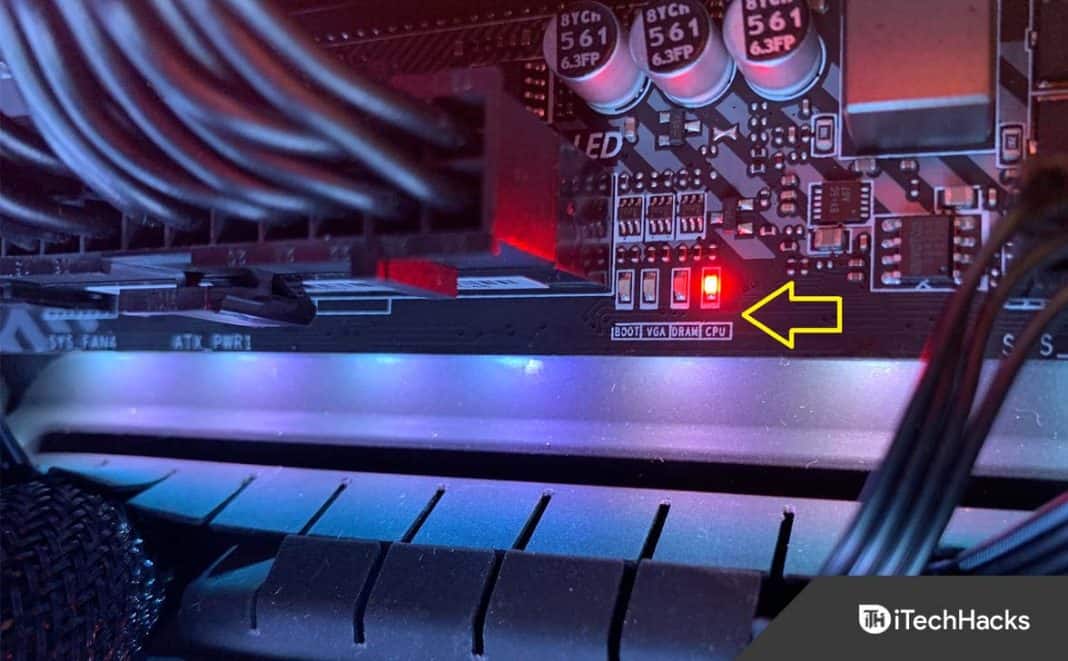 5 Ways To Fix The Red CPU Light On A Motherboard 2024   Red CPU Light On A Motherboard 1068x661 