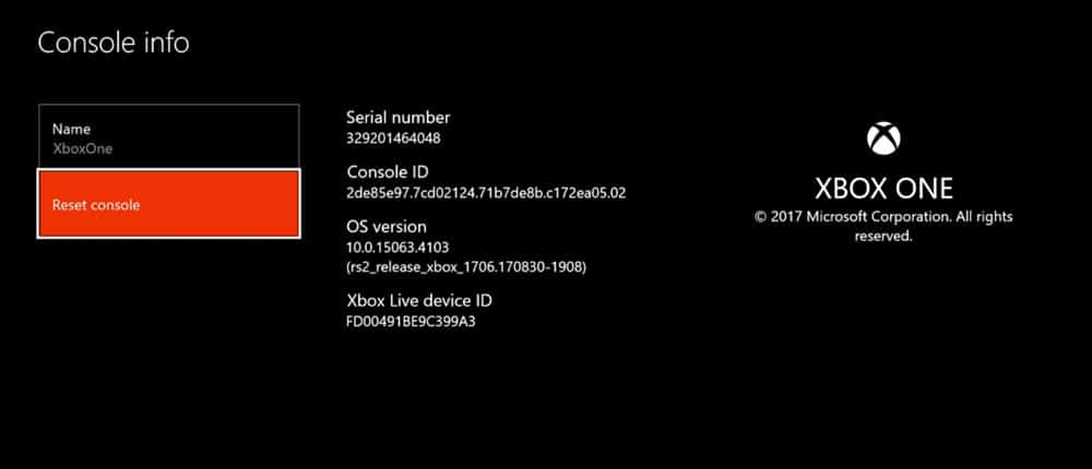 Reset Your Xbox Console