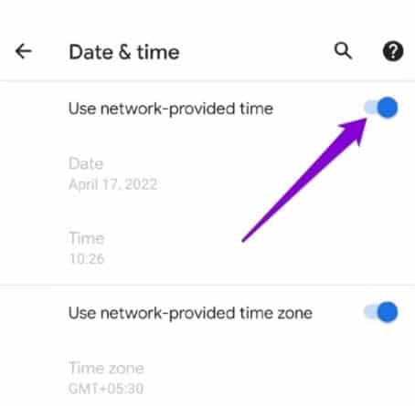 Enable Automatic Date And Time