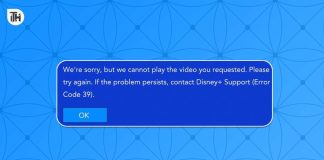 How to Fix Disney Plus Error Code 39