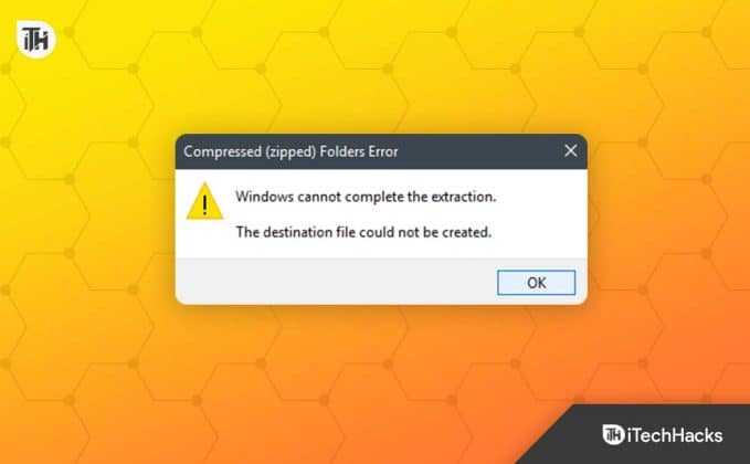 Windows cannot complete the extraction что это