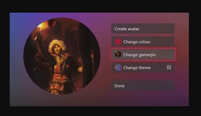 What are the steps to change the Xbox profile picture on a PC?