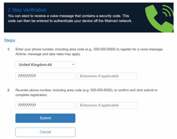wmlink/2step Login Walmart One 2 Step Verification Process