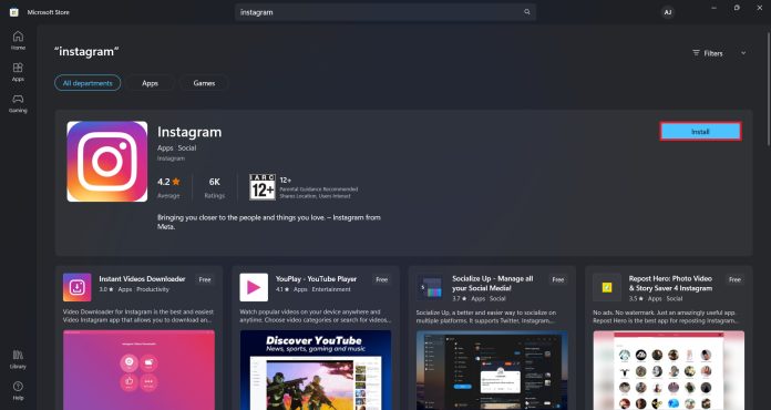 INSTAGRAM FOR WINDOWS 11 DOWNLOAD visual data 2