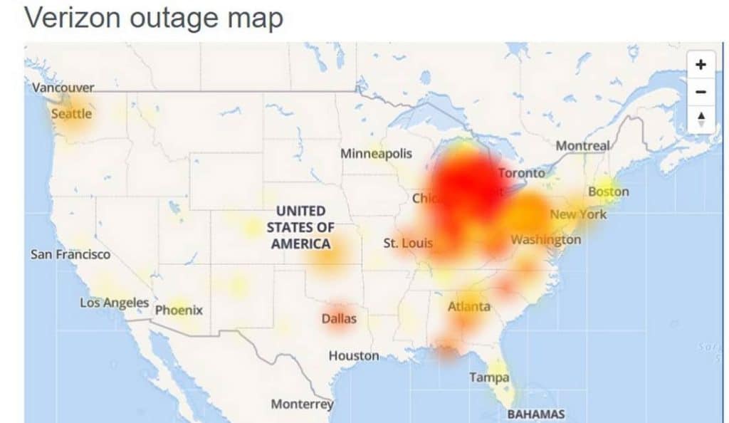 Is Verizon Down or Not Working Today Verizon Outage Tracker (2024)