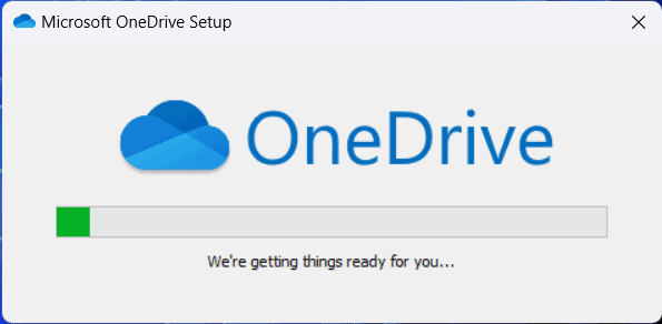 OneDrive Setup Process