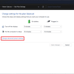 Change Advaned Power Settings