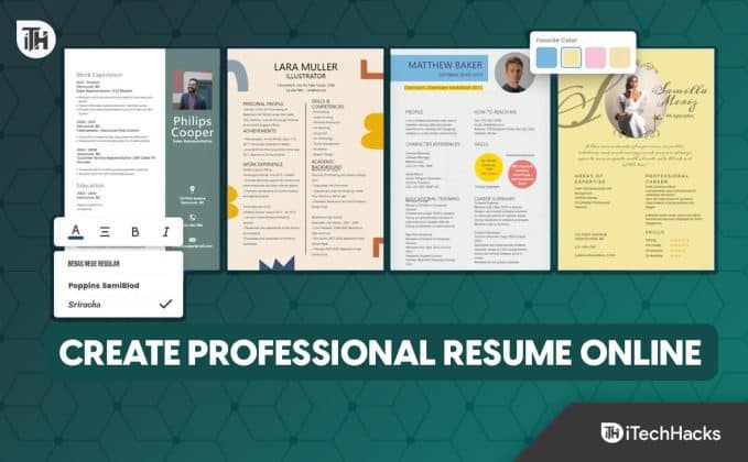 create a professional resume online free