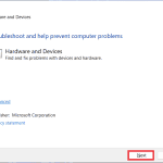 Hardware and Devices Troubleshooter