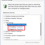 USB Selective Suspend Setting