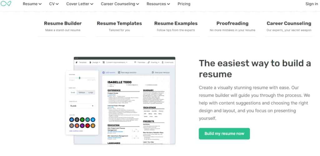 how to do a resume online for free