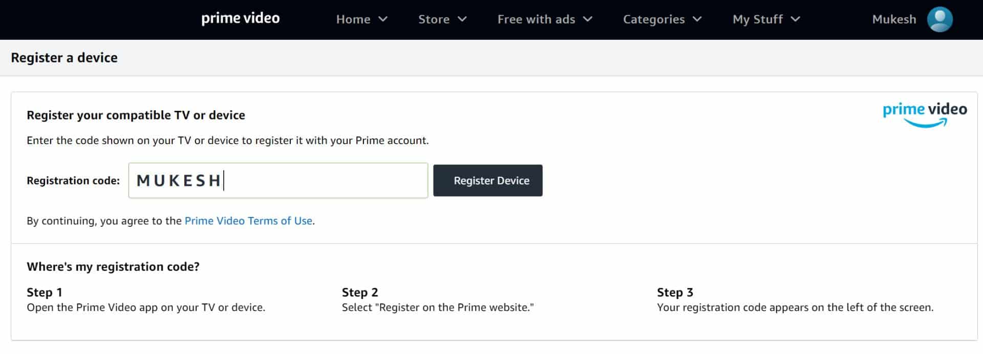 Register Device At Amazon Com Mytv Enter Code Login Amazon MyTV 2024   Register A Device Mytv 1920x693 