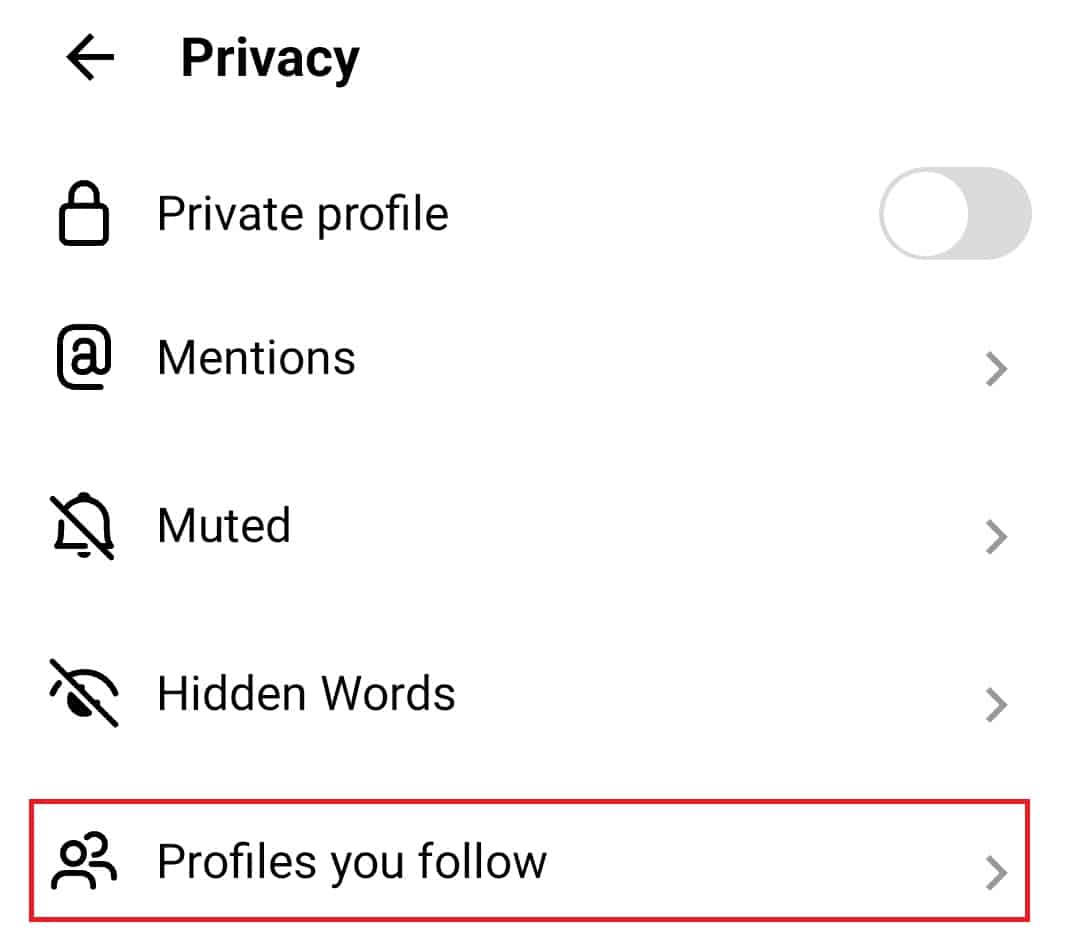 Profiles You Follow