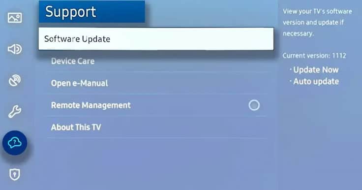 Update Samsung TV Software