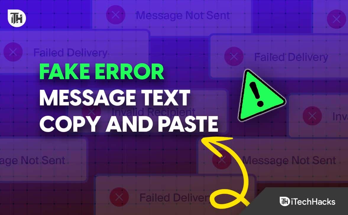 Top 25 Fake Error Message Text Copy and Paste Examples!