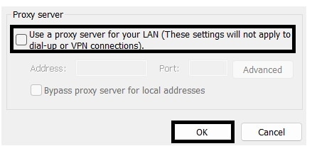 Use A Proxy Server For Lan 